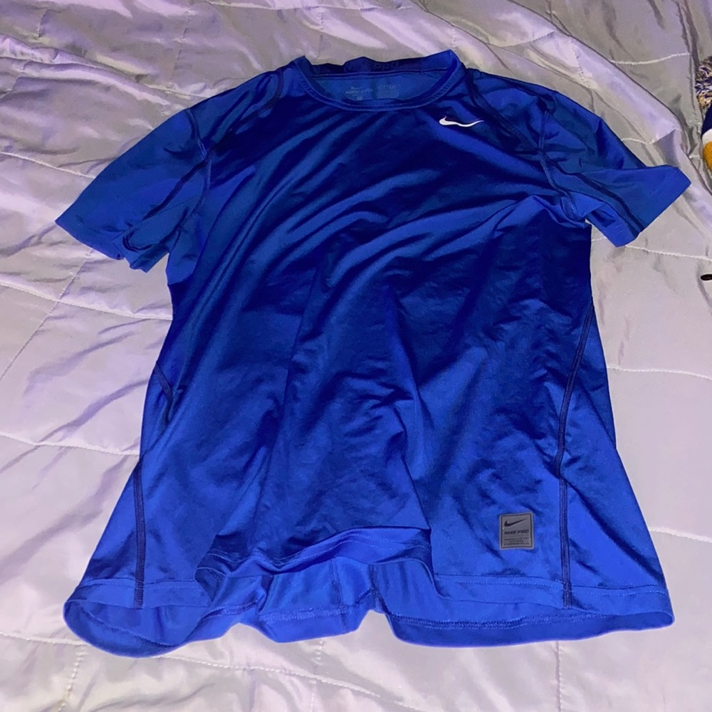 Mens Nike Pro Training Shirt Size L. Blue